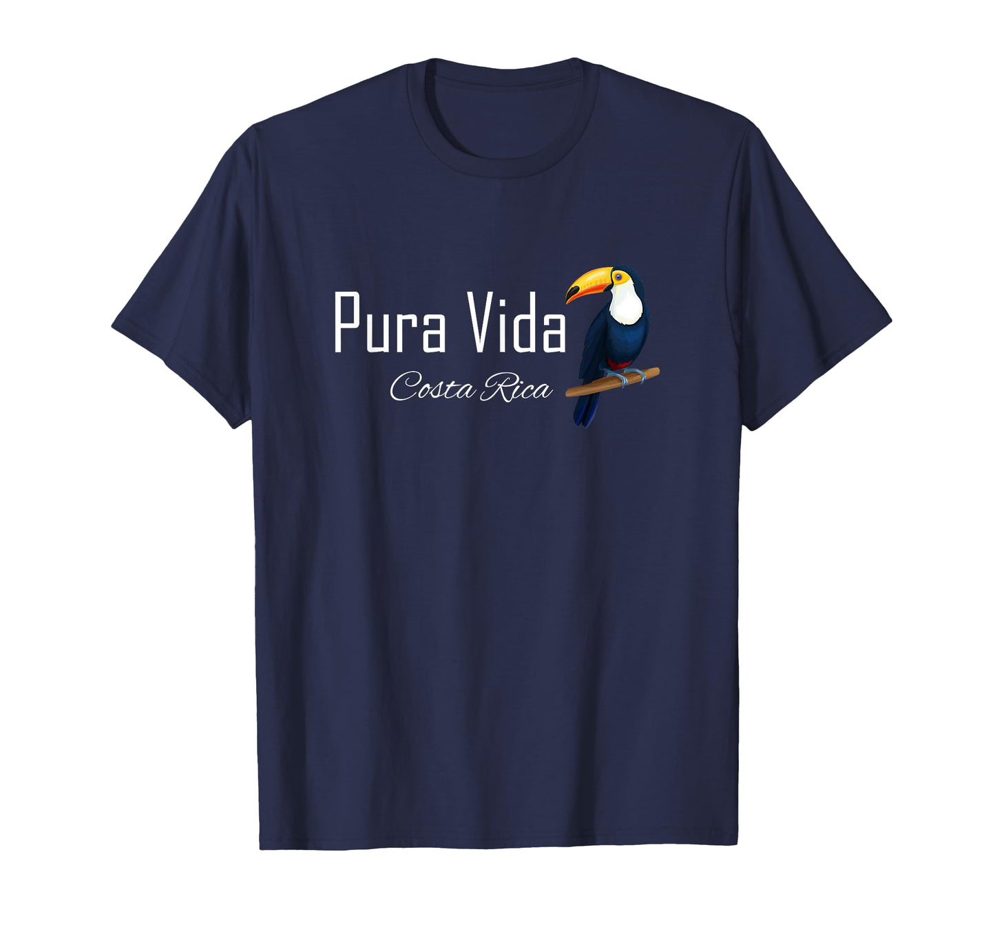 Pura Vida Costa Rica with Tropical Toucan Bird Pura Vida T-Shirt