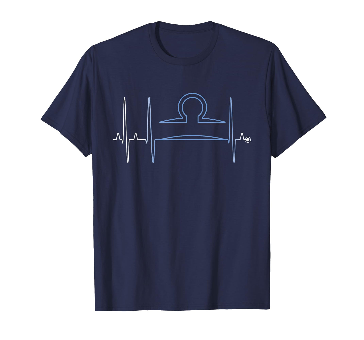 Libra Zodiac Sign Astrology EKG September October Birthday T-Shirt