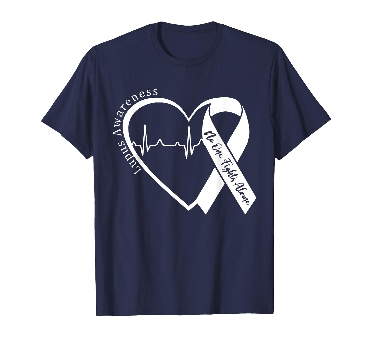Lupus Awareness Heart Purple Ribbon Support Family Matching T-Shirt