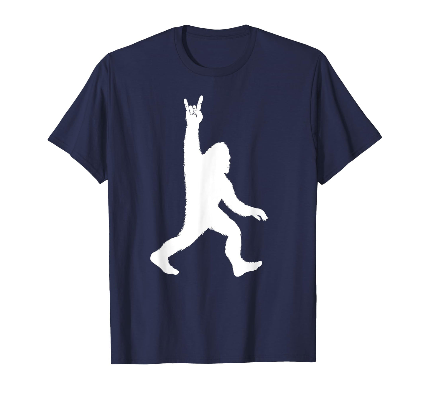 Funny Bigfoot Rock & Roll Sasquatch Believers Gift Men Women T-Shirt