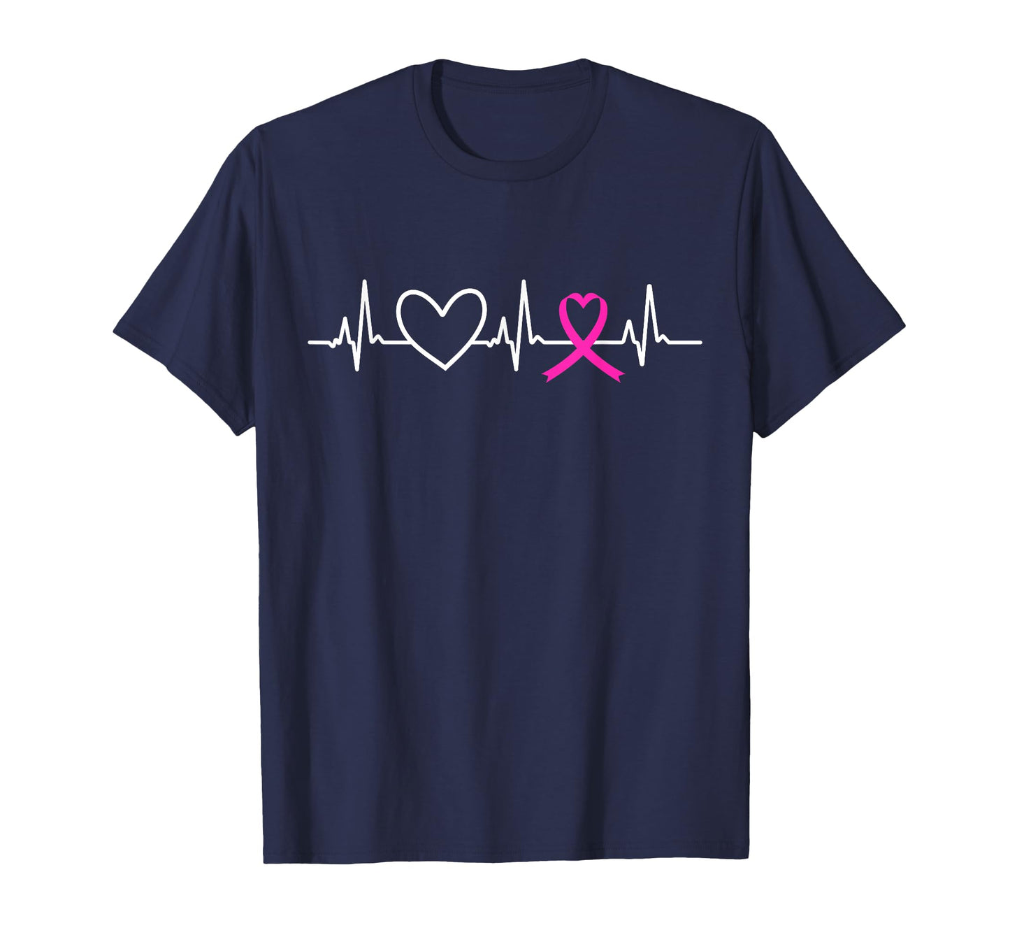 Breast Cancer Awareness Month Pink Ribbon Heartbeat Gifts T-Shirt