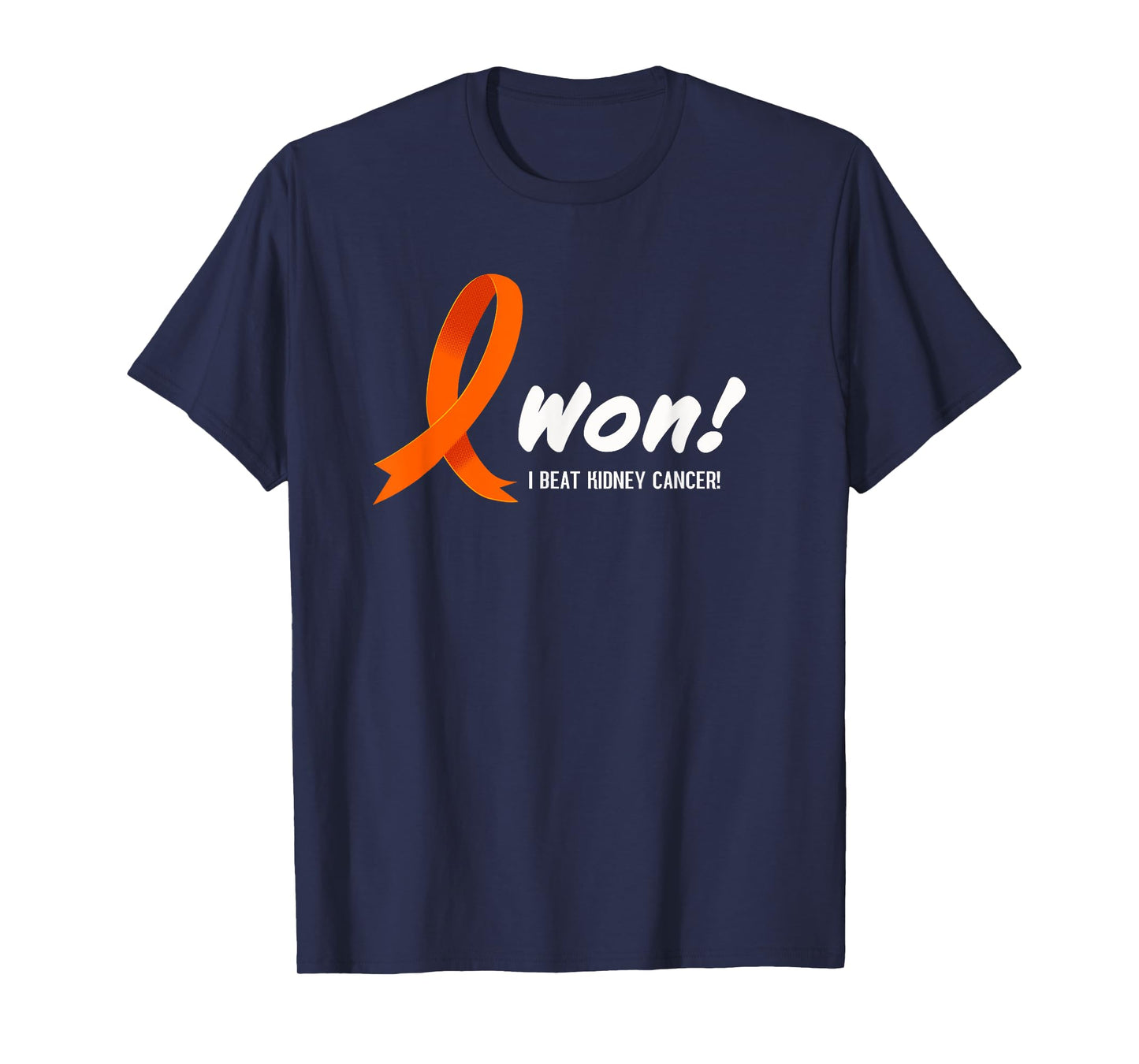 I Beat KIDNEY Cancer. I Won! Orange Ribbon For Survivors T-Shirt