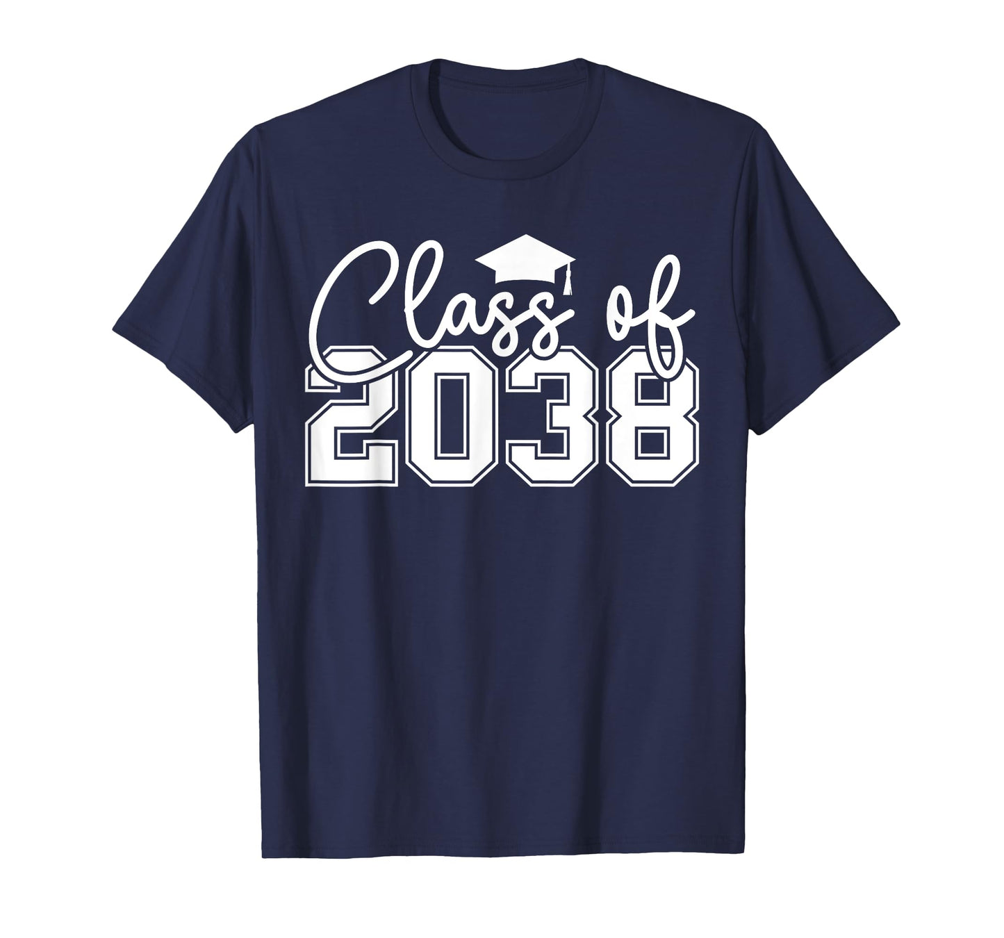 Class of 2038 Grow With Me Funny Kindergarten Back To School T-Shirt