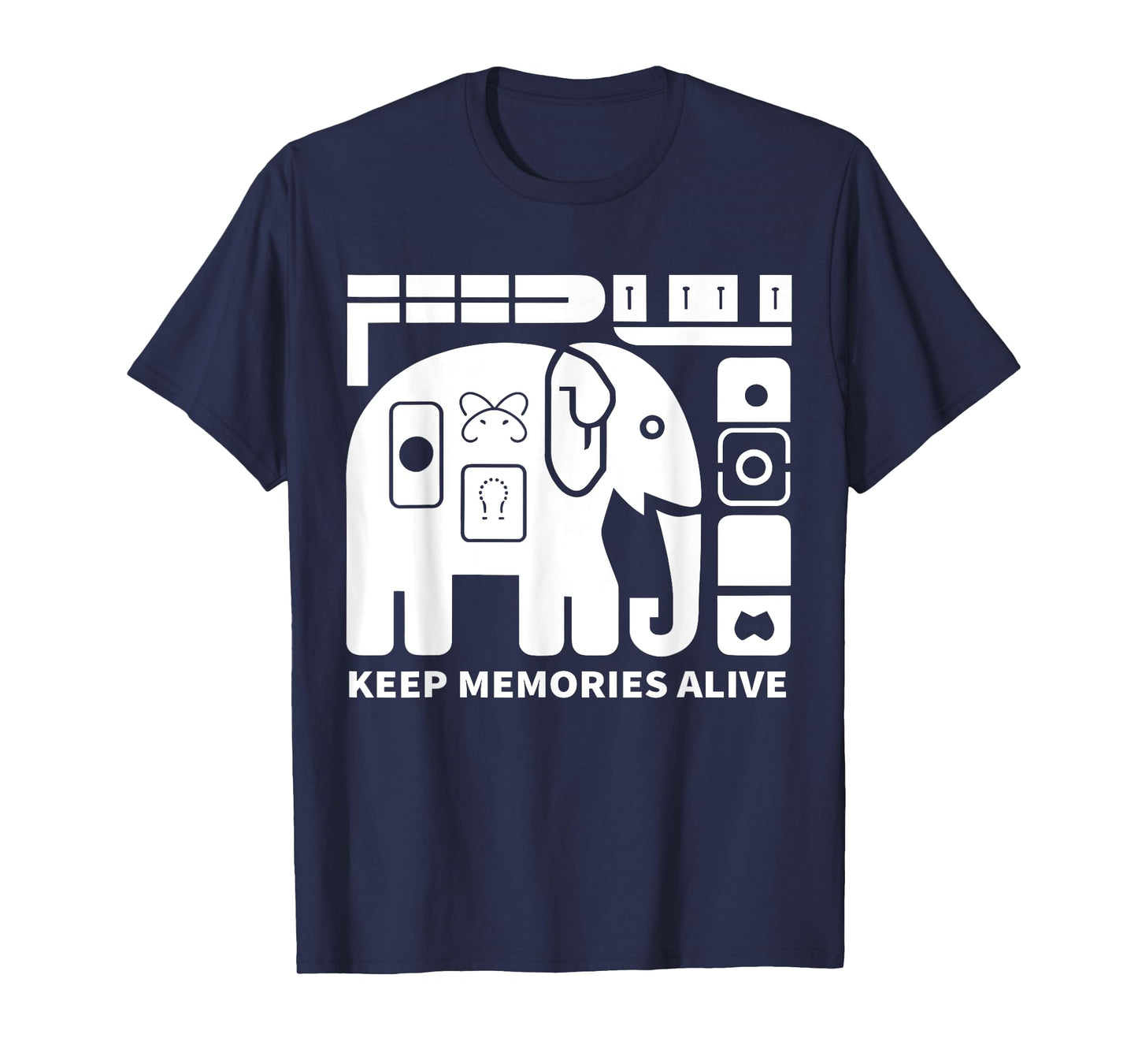 Keep Memories Alive Elephant Alzheimer's Awareness Purple T-Shirt