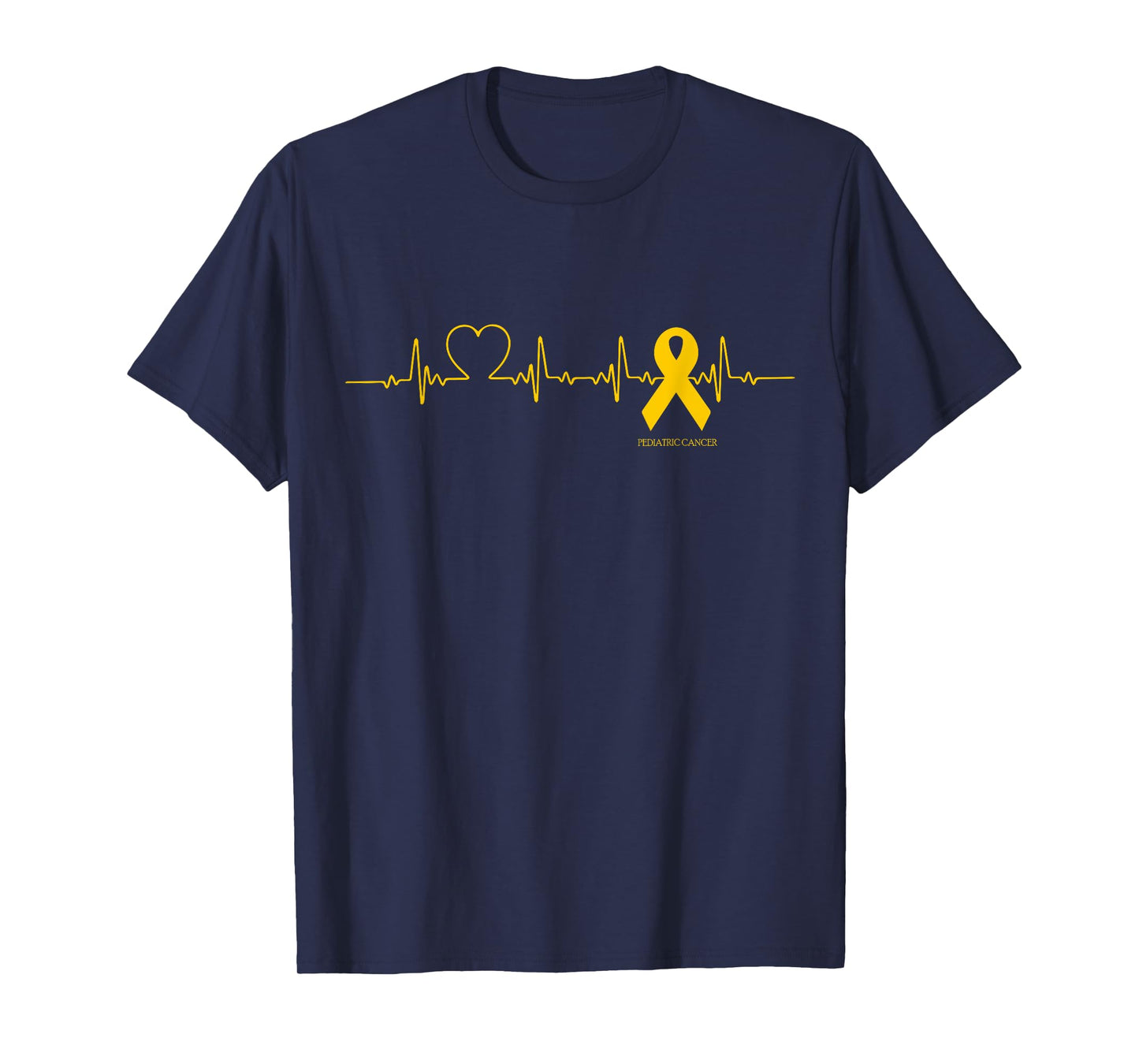 Pediatric Cancer Shirt Cancer Heartbeat Gift Tee For Kids T-Shirt