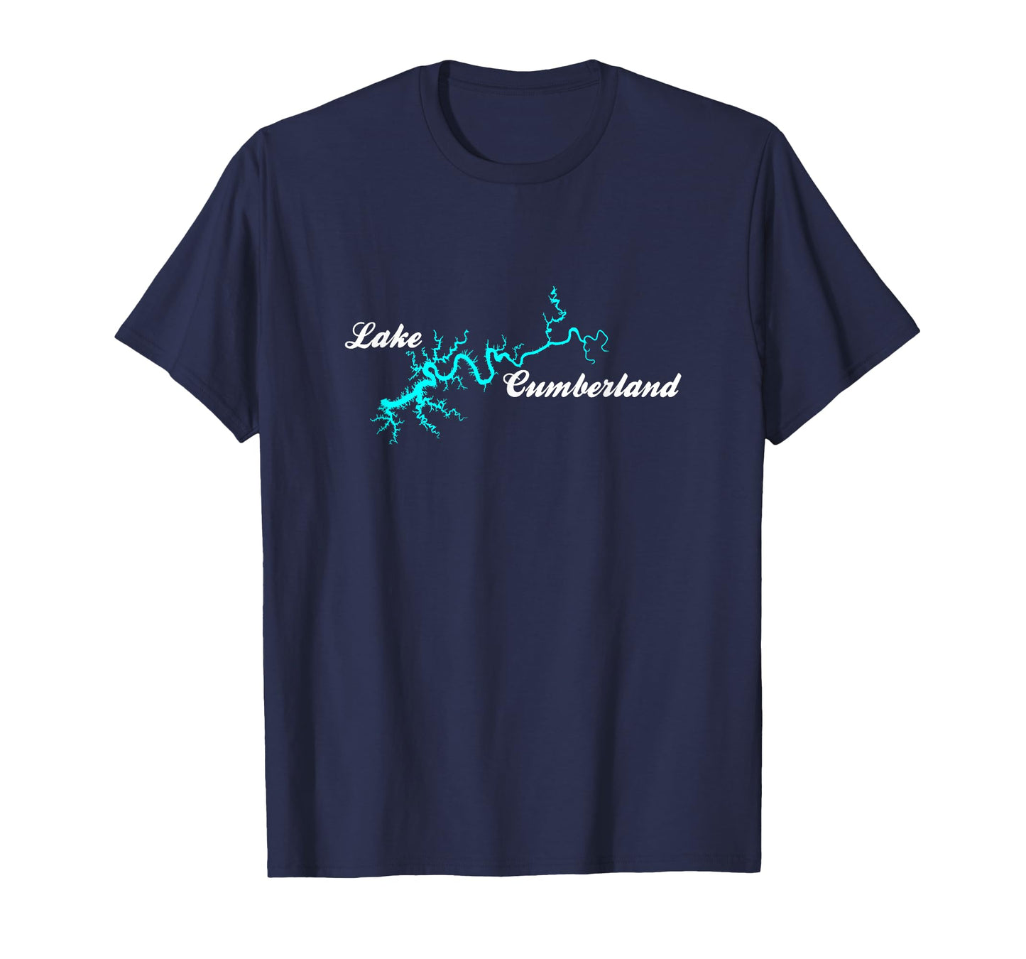 Designed by GeoGearCo Lake Cumberland, Kentucky T-Shirt - Black, Small, Unisex-Adults/Kids, Short Sleeve, Classic Fit, Cotton 65% Polyester 35%