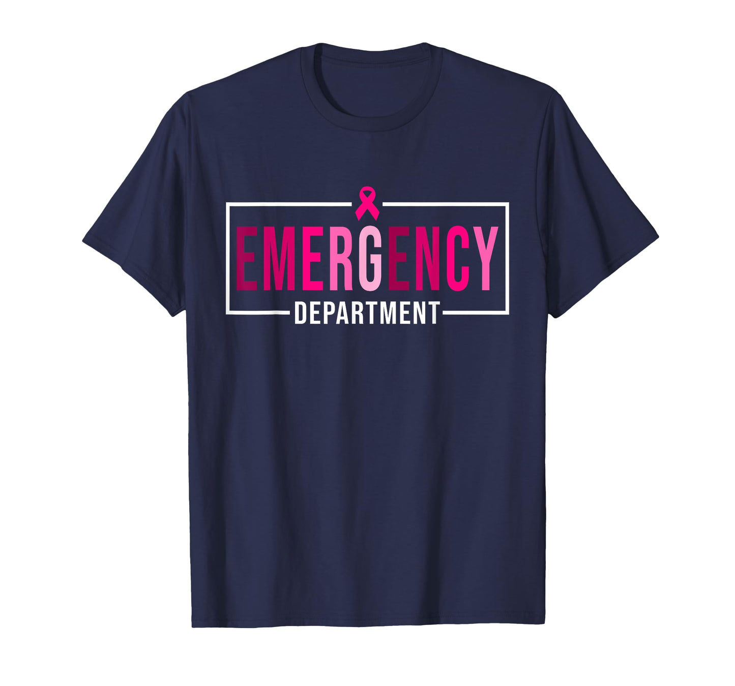 Emergency Department Emergency Room Nurse Breast Cancer T-Shirt