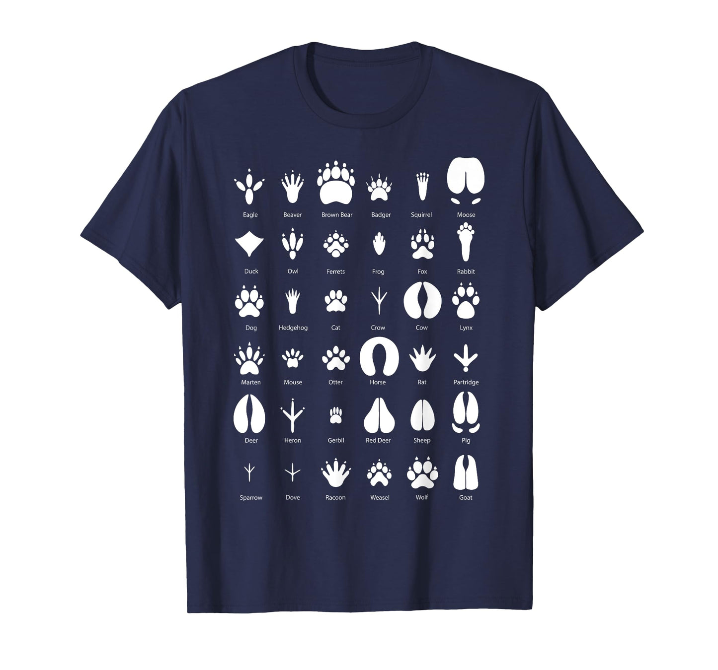 Animals of the Forest Footprint Collection Gift T-Shirt