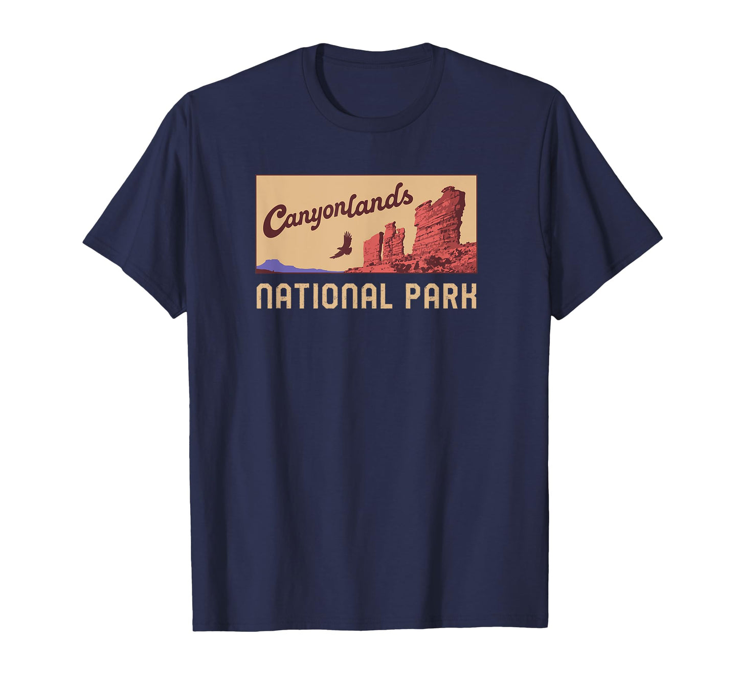 Canyonlands National Park Utah Minimalist Retro Graphic T-Shirt