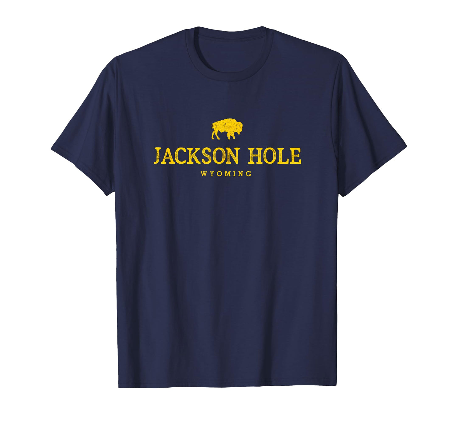 Retro Jackson Hole Wyoming Bison Buffalo Vintage Womens Mens T-Shirt