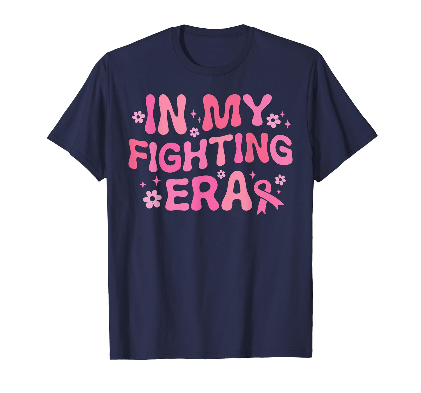 In My Fighting Era Breast Cancer Awareness Warrior Groovy T-Shirt