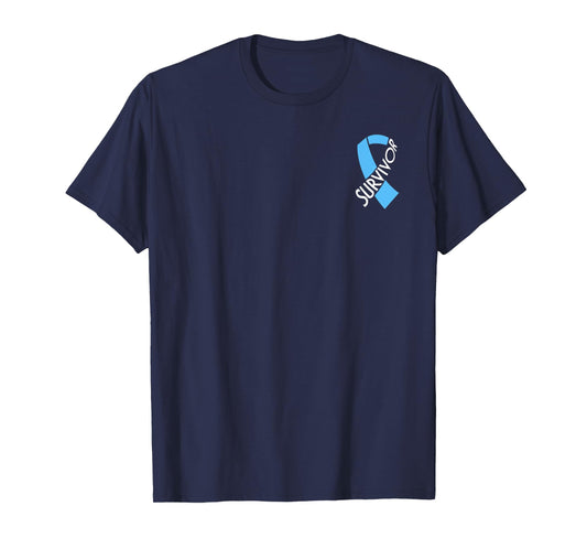 Prostate Cancer Awareness Month Prostate Cancer Ribbon T-Shirt for Men - Black, Small, Classic Fit, Short Sleeve, Crew Neck