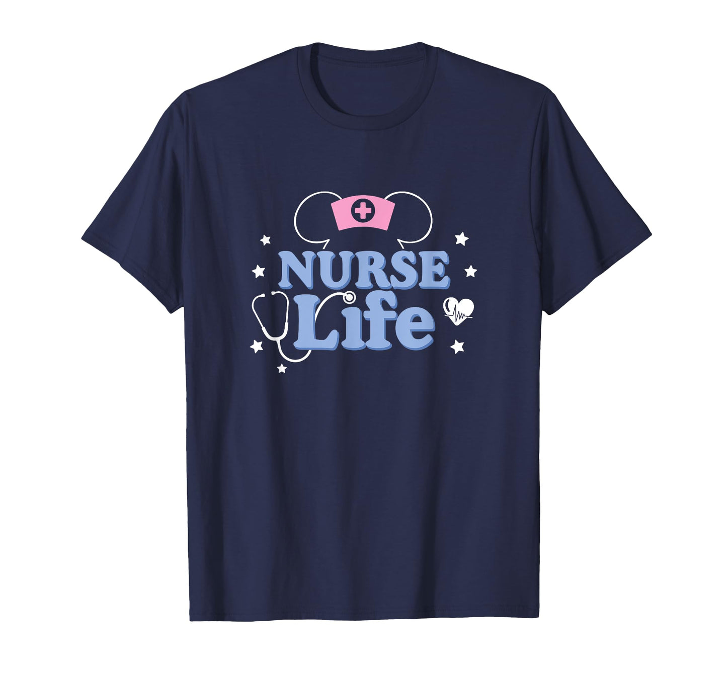 Disney Mickey And Friends Nurse Life Heart & Mickey Ears T-Shirt