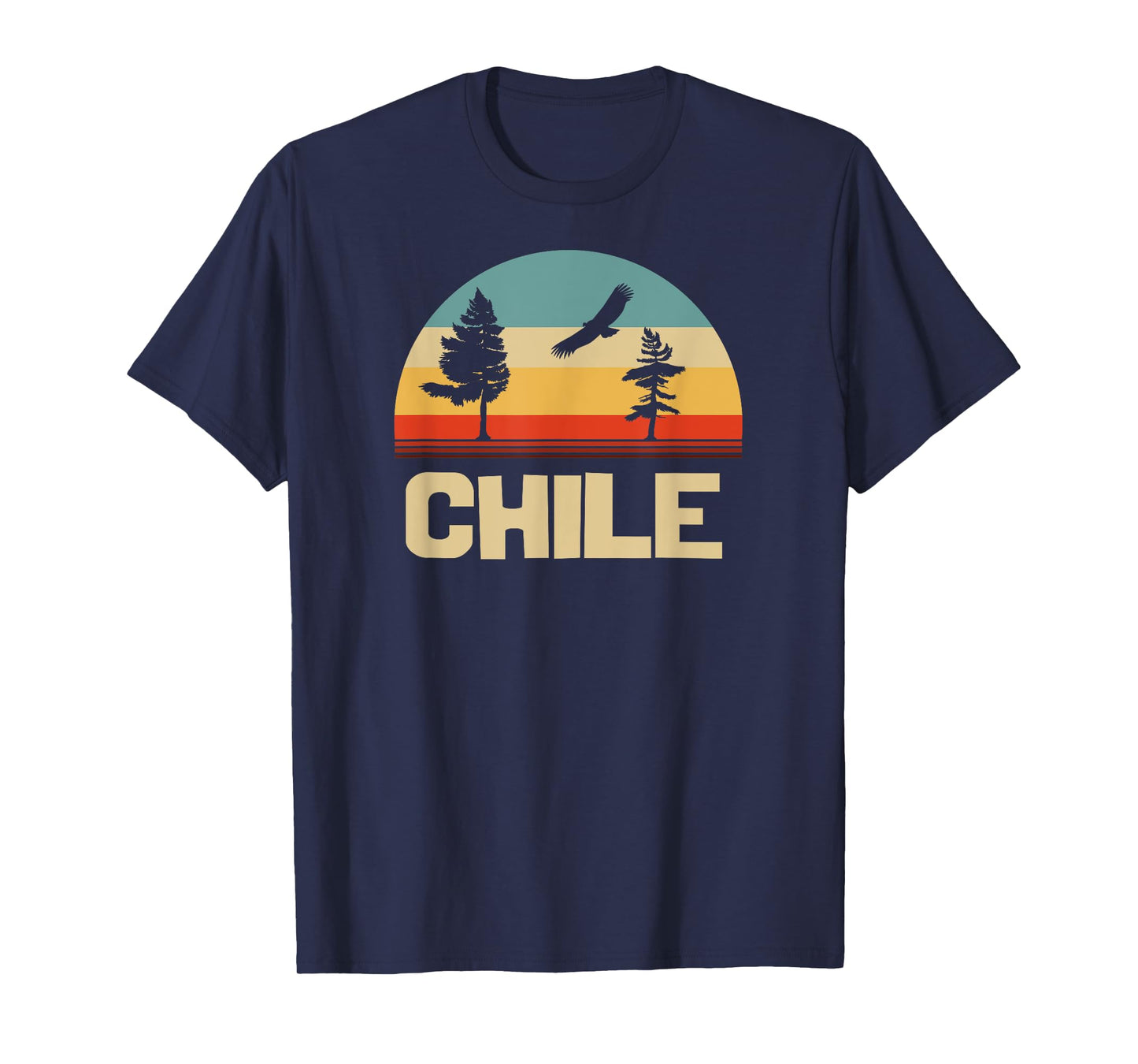 Retro Colours Mountains and Mountains Chile T-Shirt