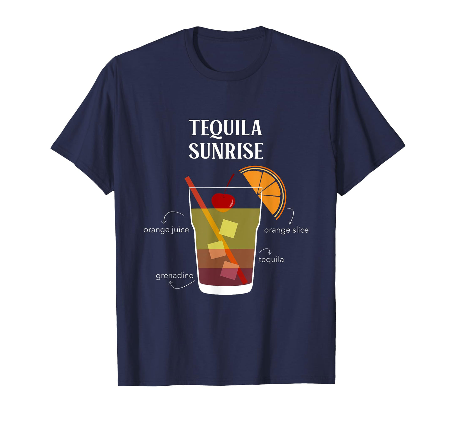 Tequila Sunrise Cocktail Team Tequila T-Shirt