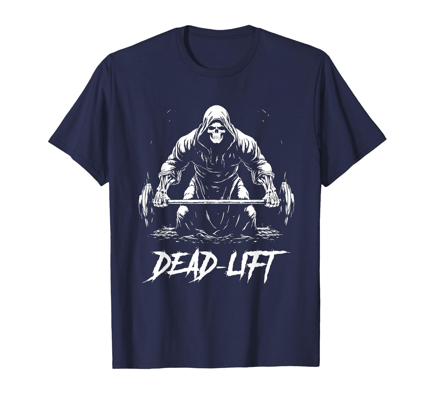 Funny Dead Lift Grim Reaper Halloween Gym Weights Training T-Shirt