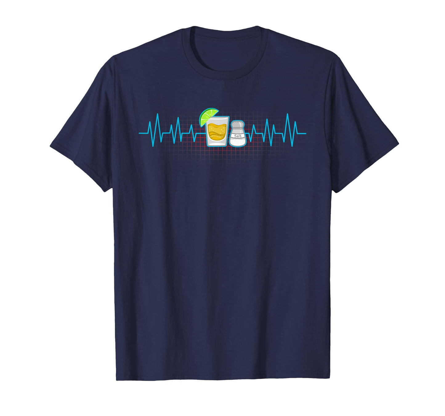 Tequila Lime Salt Heartbeat Funny Cinco De Mayo Fiesta Gift T-Shirt