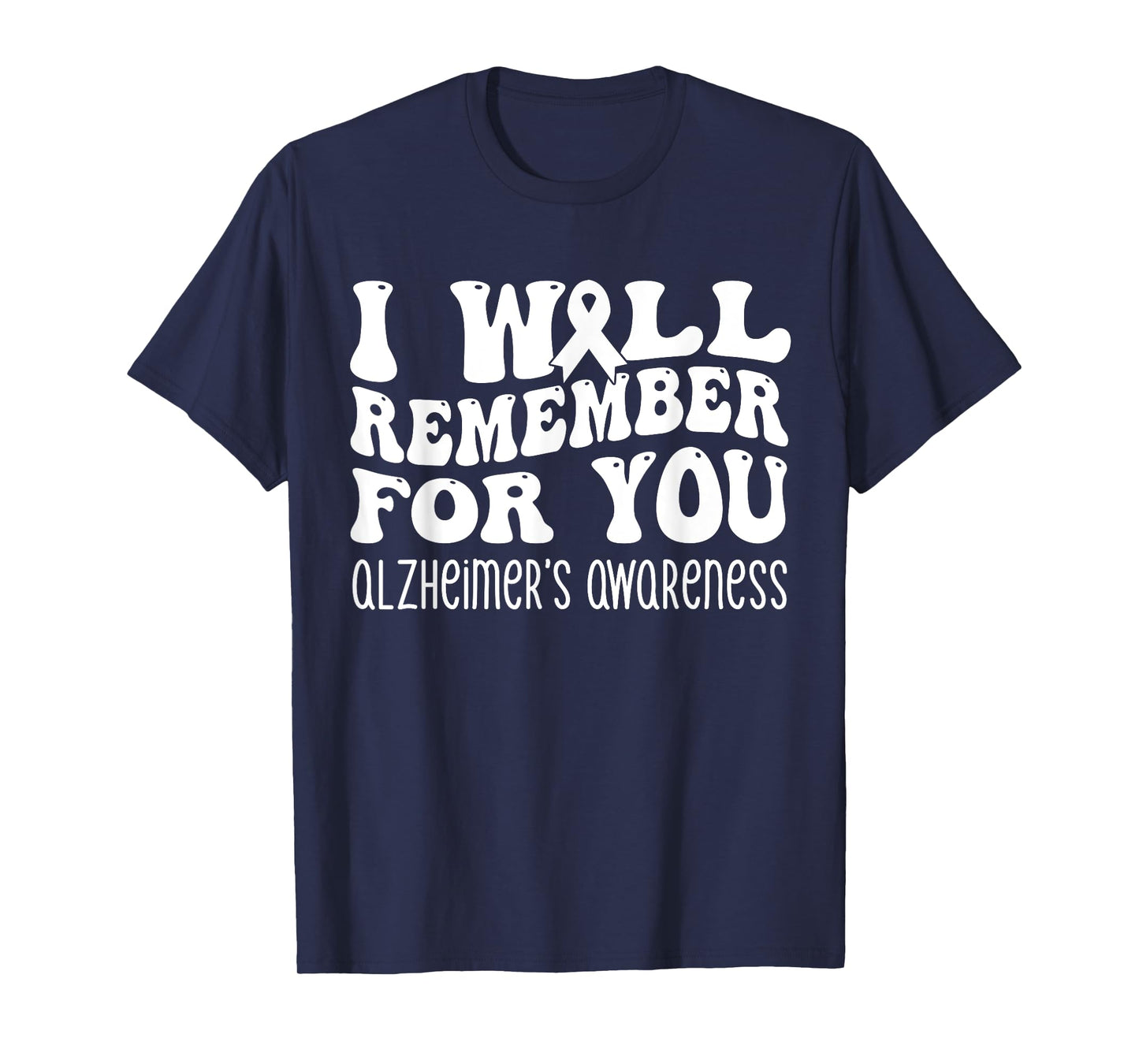 I Will Remember For You Alzheimer's Awareness Purple Womens T-Shirt