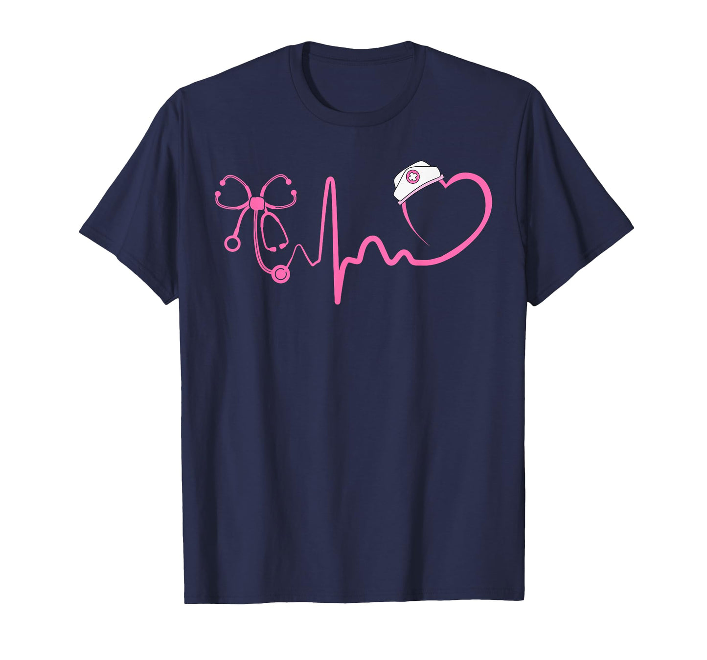 Women Stethoscope Nurse Coquette Heartbeat Nurse Life T-Shirt