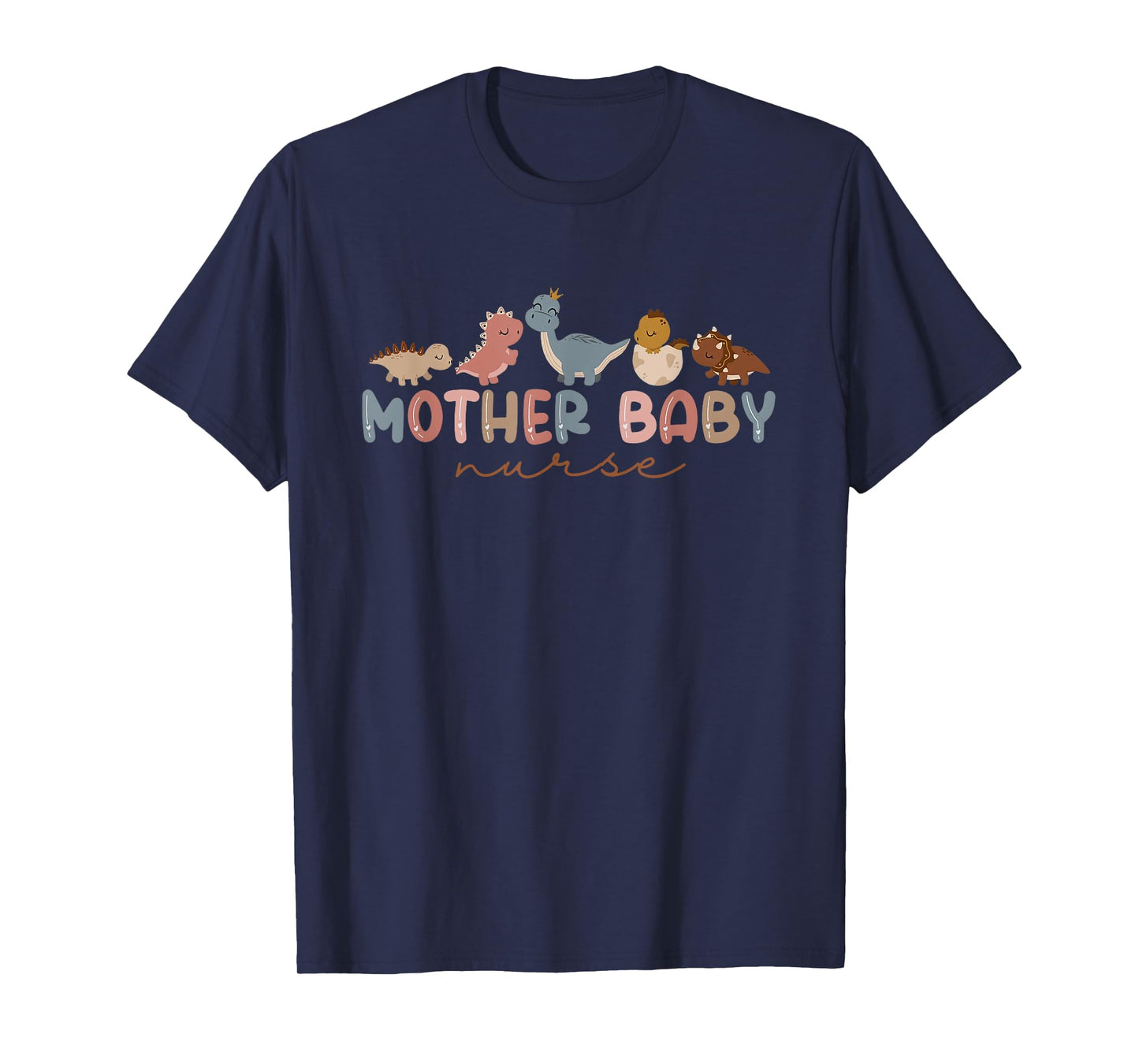 Groovy Mother Baby Nurse Postpartum Nursing Cute Dinosaur T-Shirt