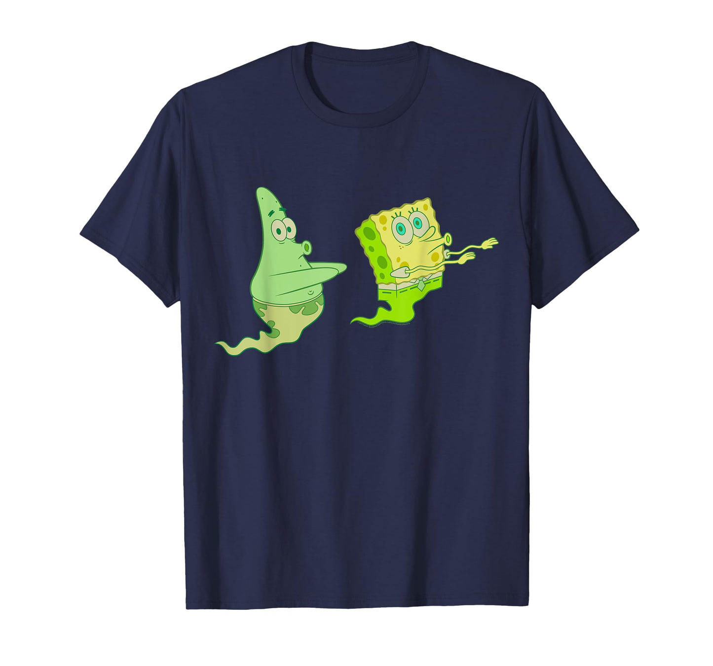 SpongeBob SquarePants Halloween Patrick Star Green Ghost T-Shirt