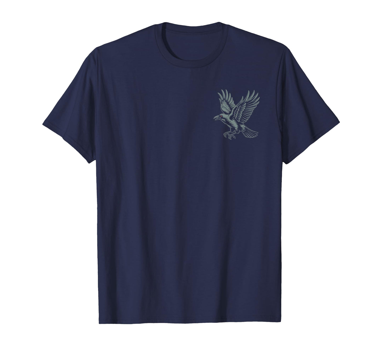 F-Caw-F Funny Black Bird Moon Gothic Adult Humor (2 Side) T-Shirt