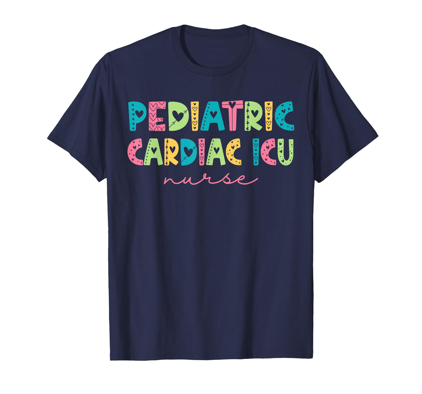 Pediatric Cardiac Icu Nurse Cardiology Nurse PED CVICU Nurse T-Shirt, Small, Black
