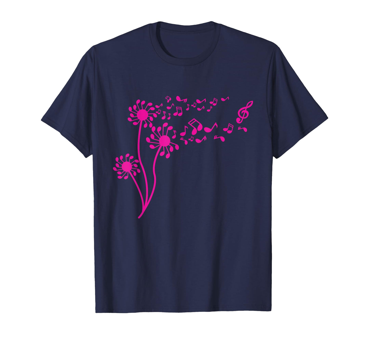 Funny Dandelion Music Note Flower Lover Gift Men Women Kids T-Shirt