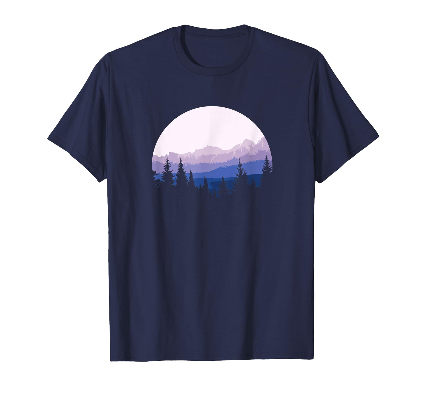 Forest Scene Mountain Silhouette T-Shirt