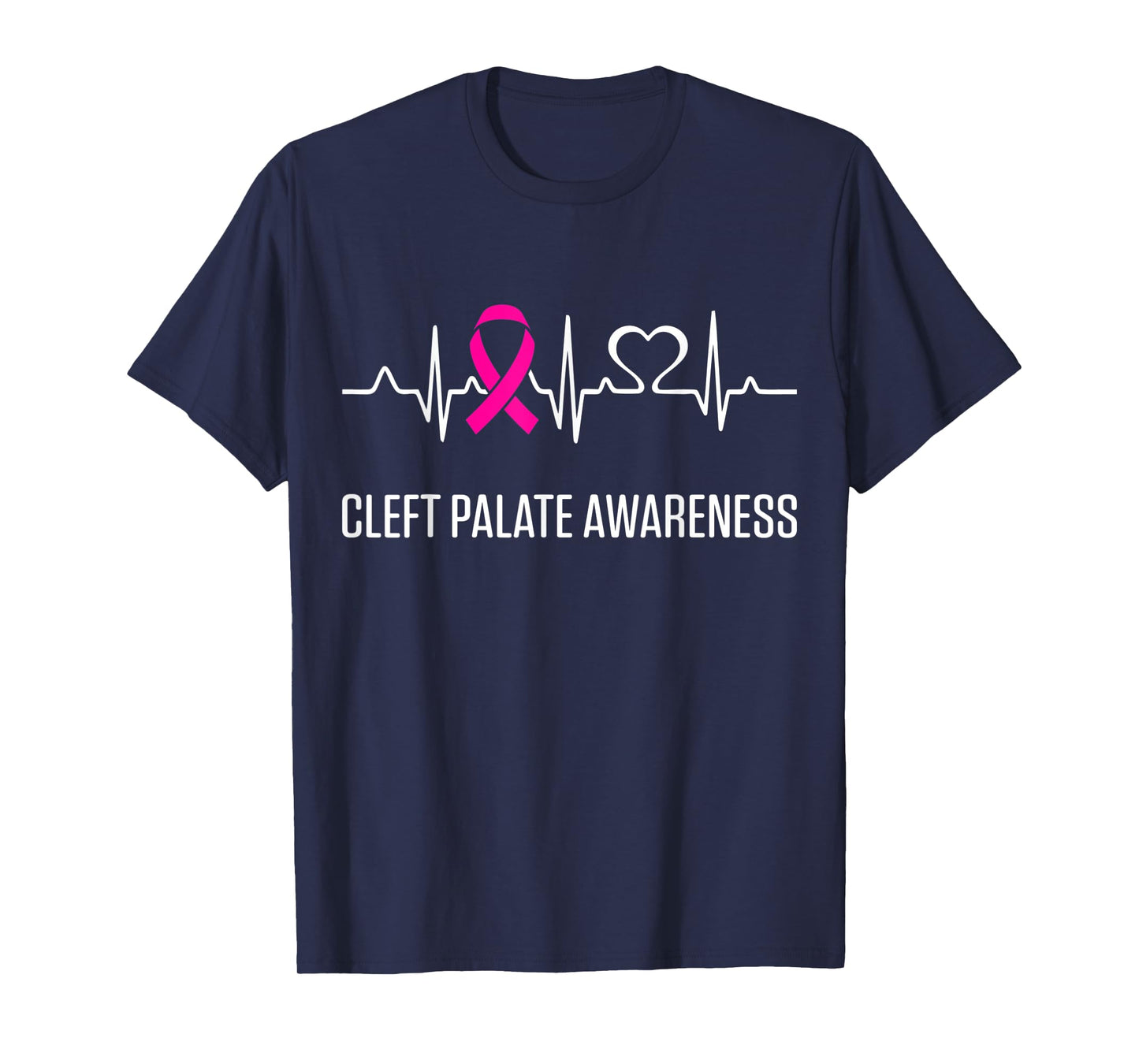 Cleft Palate Lip Heartbeat Cleft Strong Awareness T-Shirt