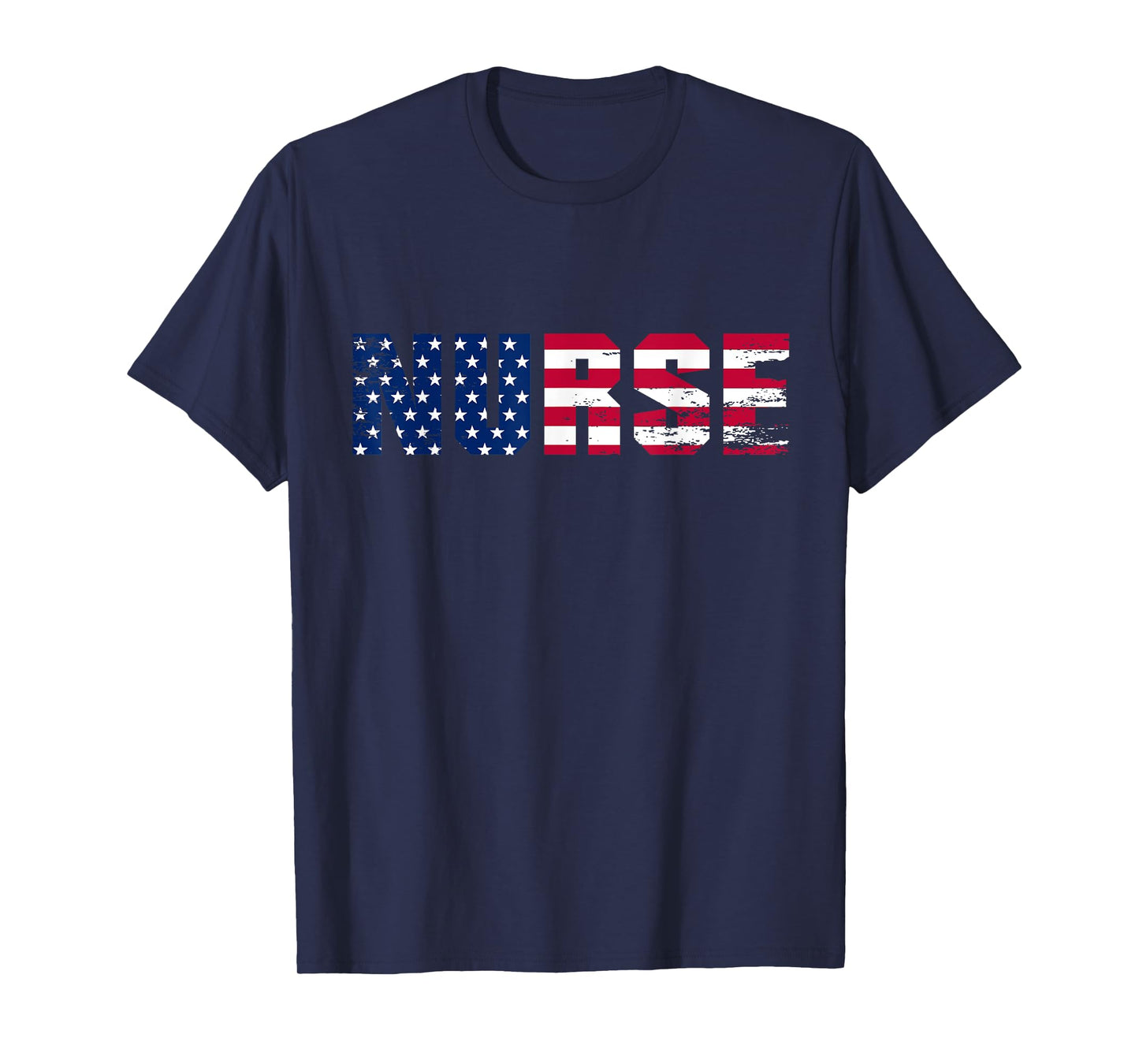 Vintage Nurse 4th of July American Flag Nurse USA T-Shirt