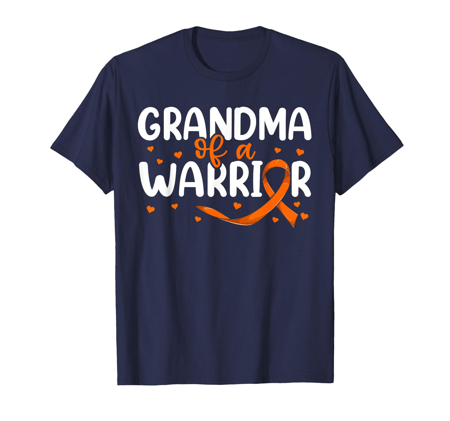 Orange Ribbon Leukemia Grandkids Shirt, Grandma Of A Warrior T-Shirt