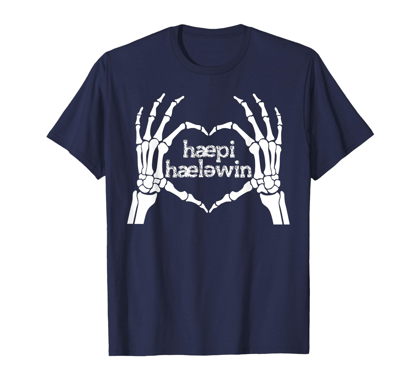 Spooky SLP Speech Therapist Skeleton Hand Heart Halloween T-Shirt