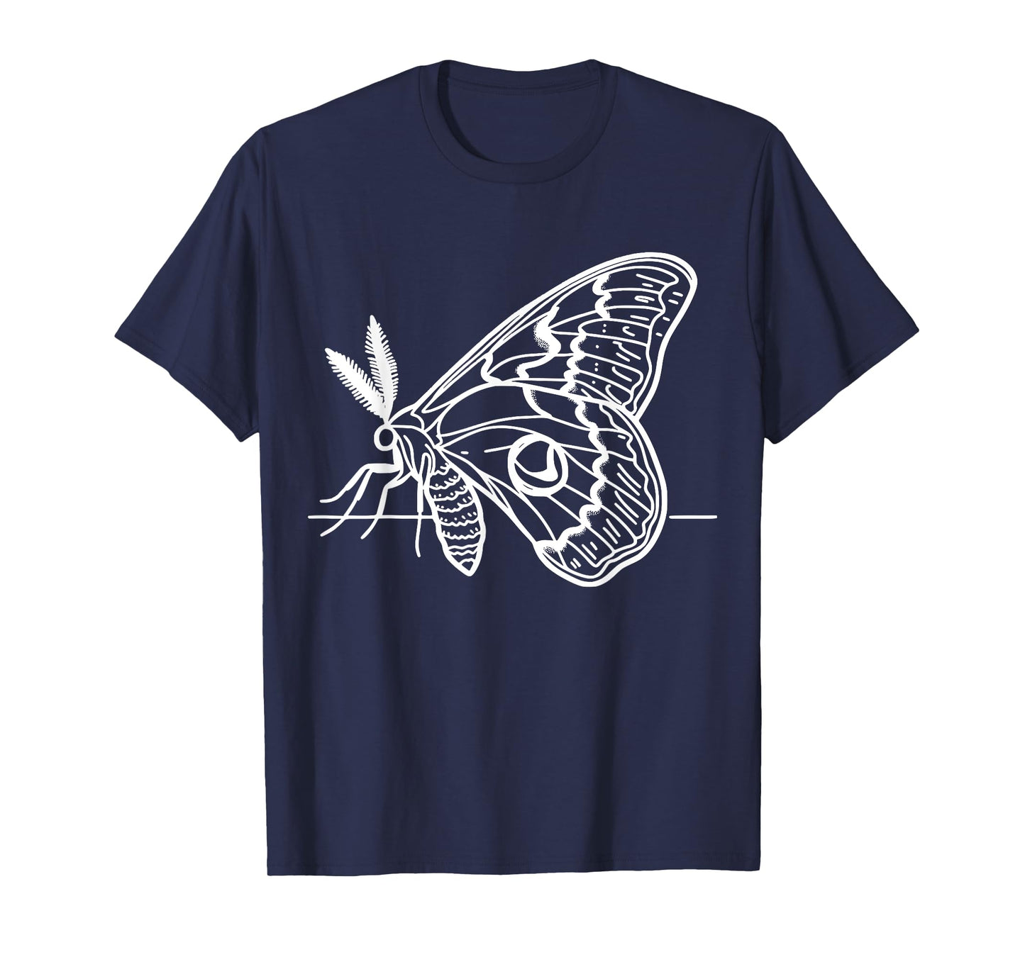 Line Art Entomologists Giant Silk Moth T-Shirt