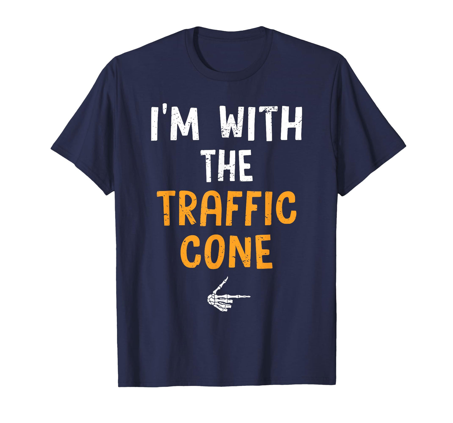 I'm with The Traffic Cone Costume Halloween Matching Couple T-Shirt