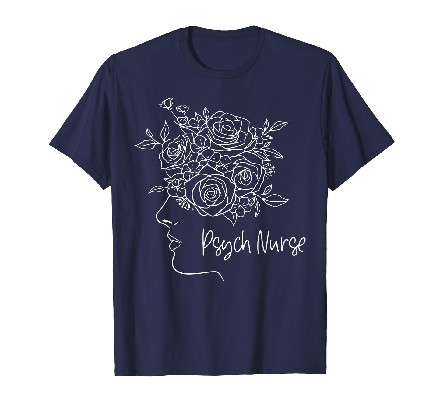 Floral Psych RN Psychiatric Nurse Week Mental Health Nursing T-Shirt