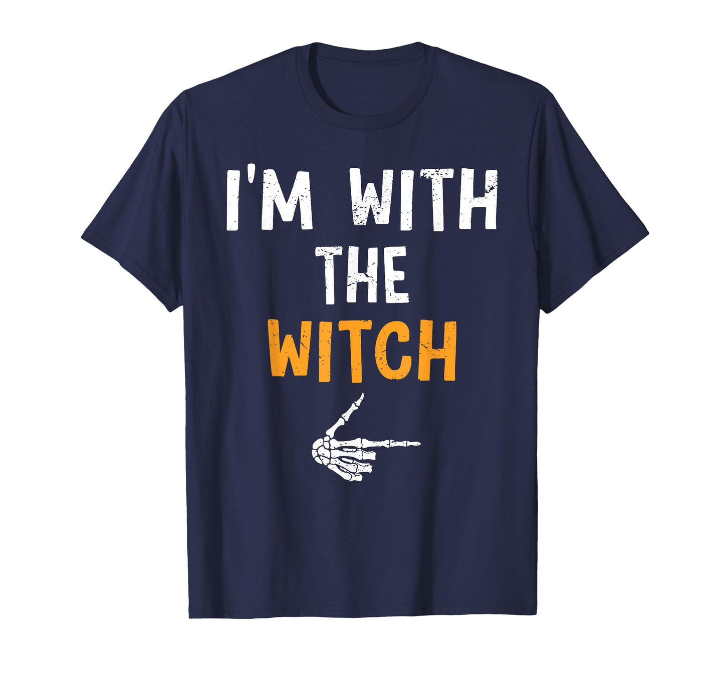 I'm with The Witch Costume Halloween Matching Couple T-Shirt