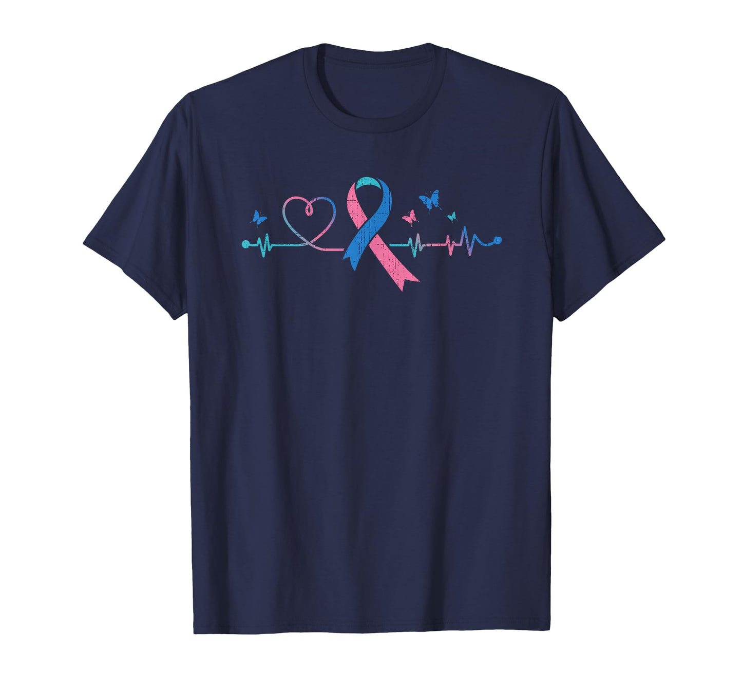 Thyroid Cancer Heartbeat Thyroid Cancer Ribbon Awareness T-Shirt