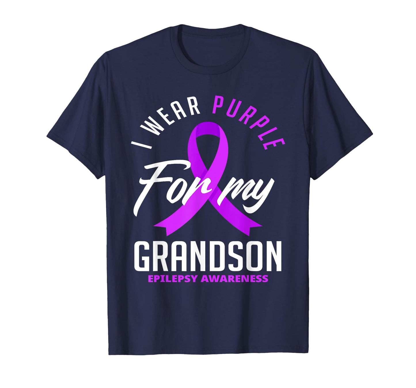 I Wear Purple For My Grandson Epilepsy Awareness T-Shirt