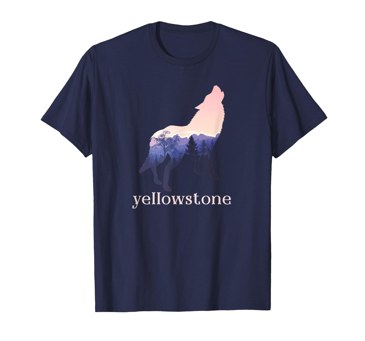 Wolf in Nature Yellowstone Park Camping Gift Tee for Campers T-Shirt