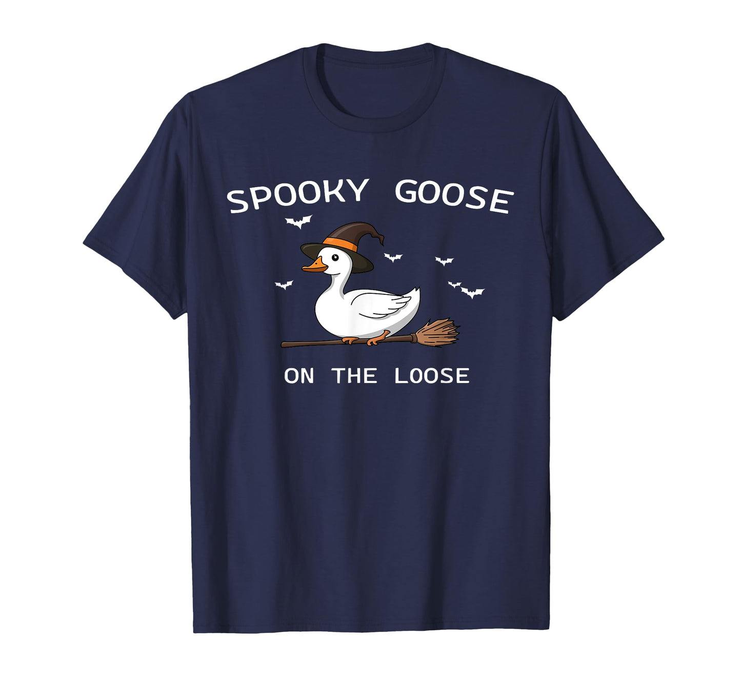 Spooky Goose on the Loose Halloween Goose Witch Goose Lover T-Shirt