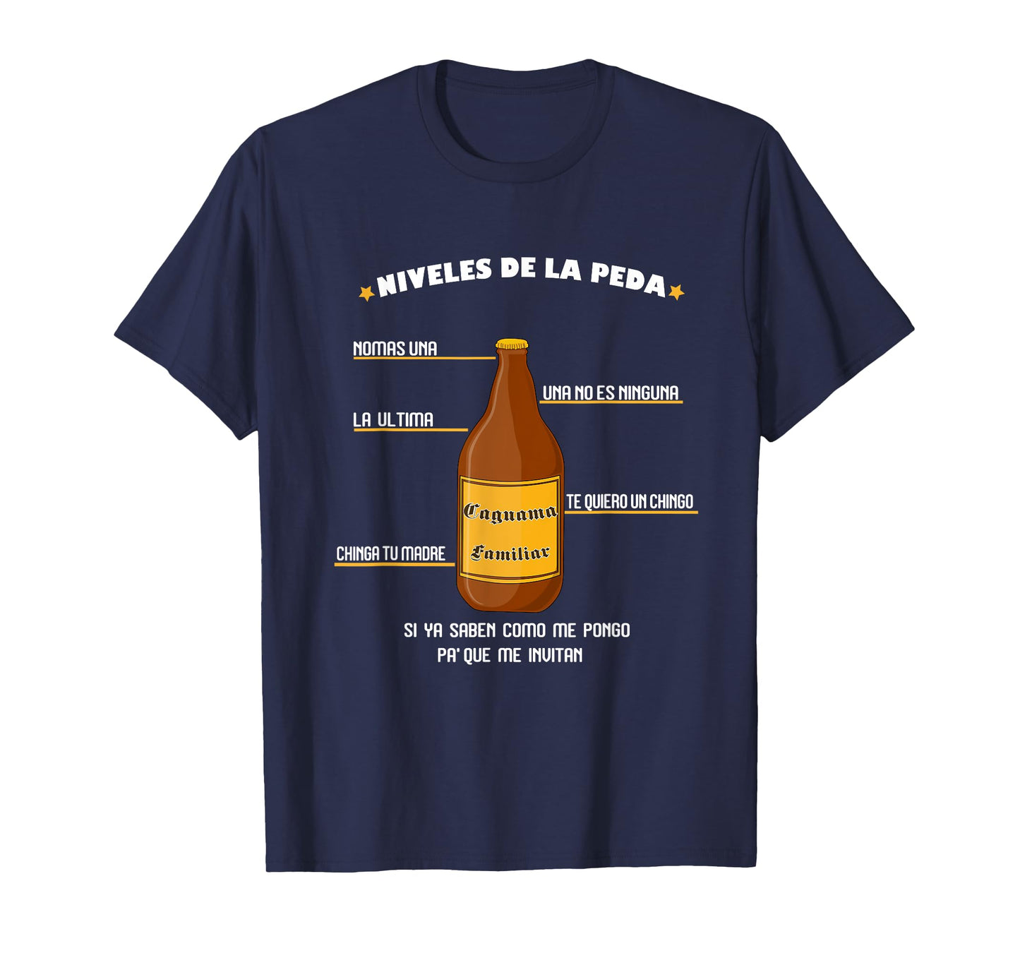 Niveles de la Peda Dia del Padre Outifts en espanol T-Shirt