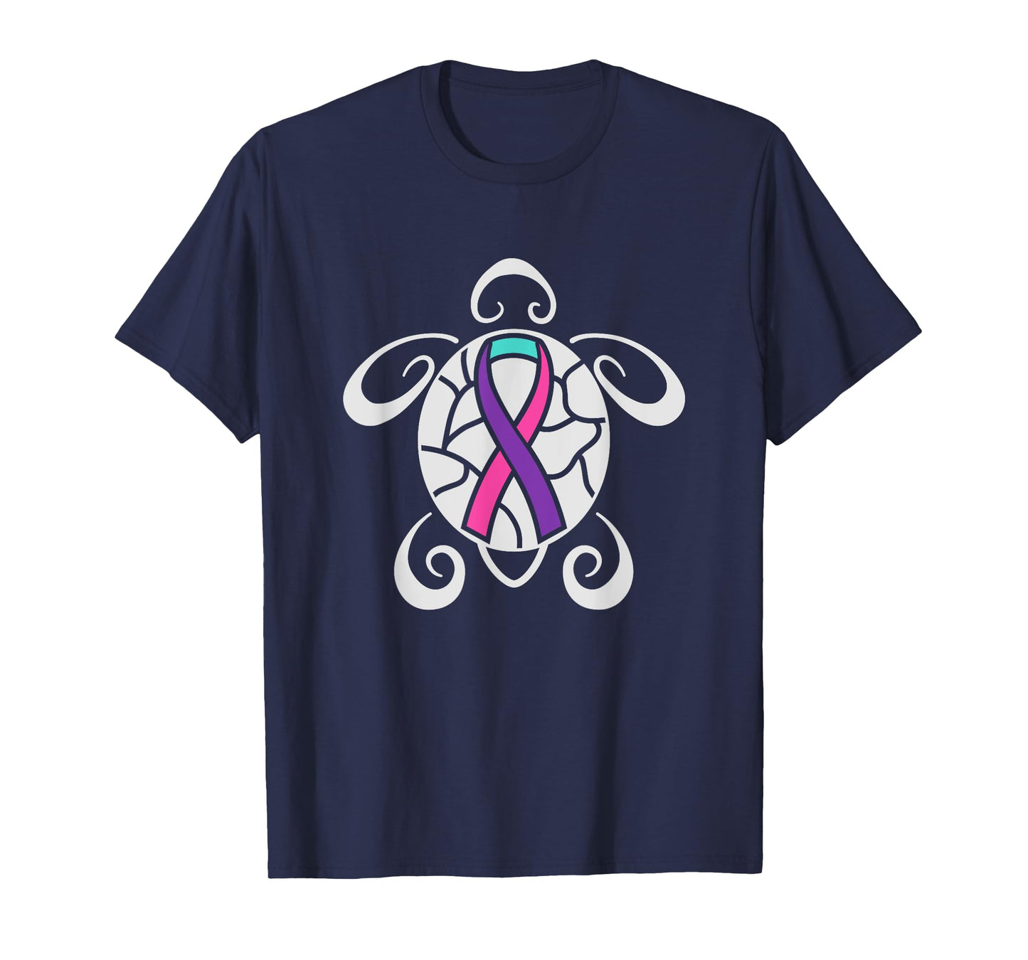 Turtle and Thyroid Cancer Ribbon T-Shirt