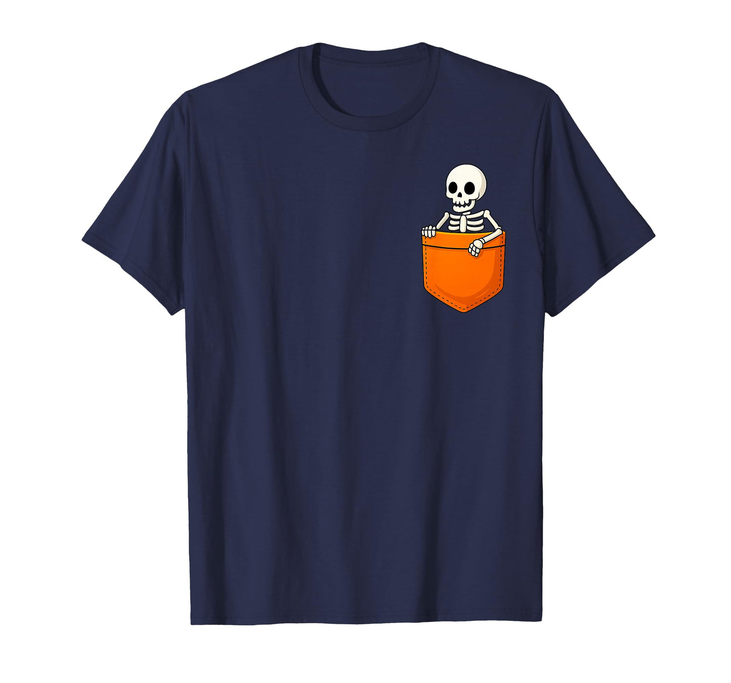 Skeleton in Pocket Halloween Spooky Funny Skull Costume T-Shirt