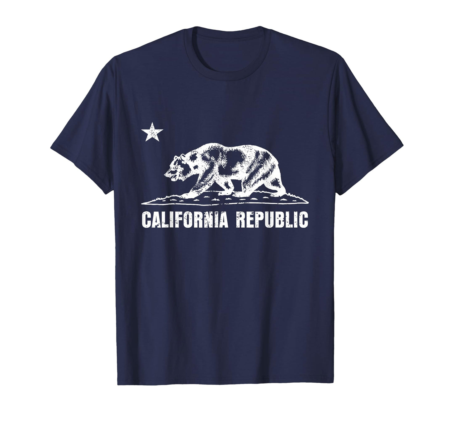 California Funny State Bear Vintage Distressed Graphic T-Shirt