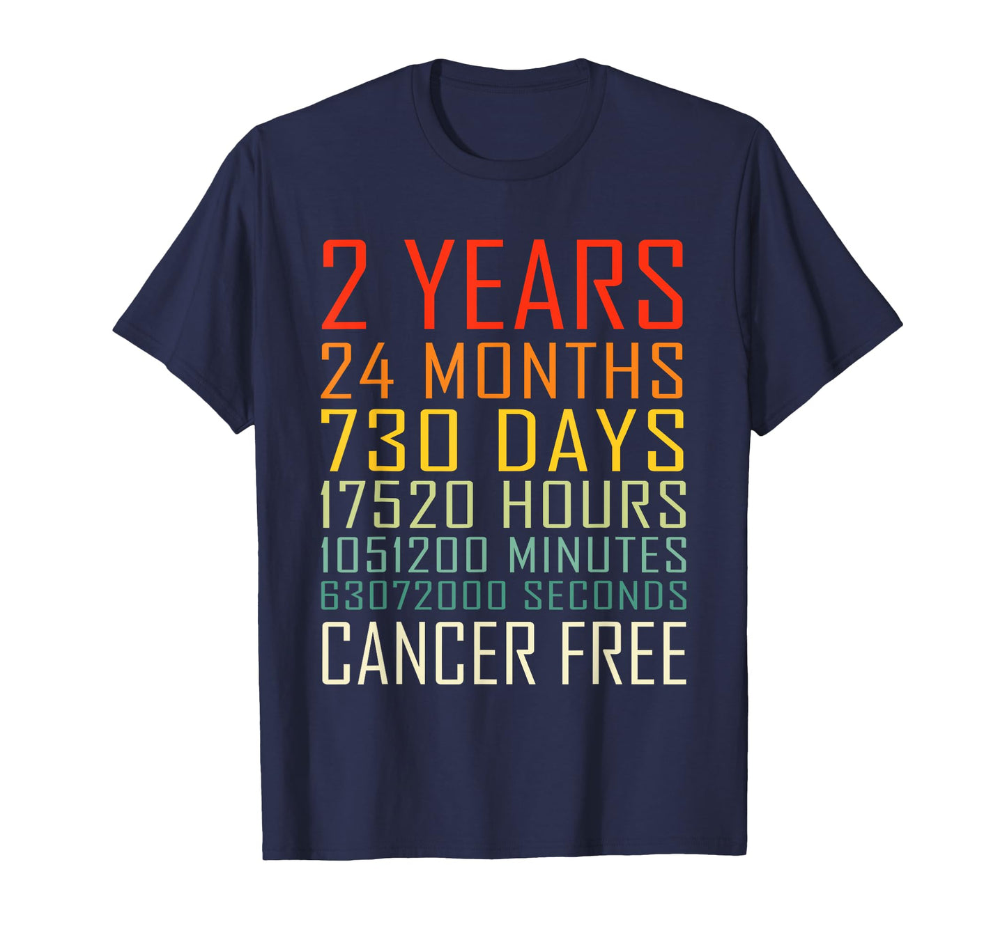 Vintage Cancer Awareness Vintage 2 Years Cancer Free T-Shirt
