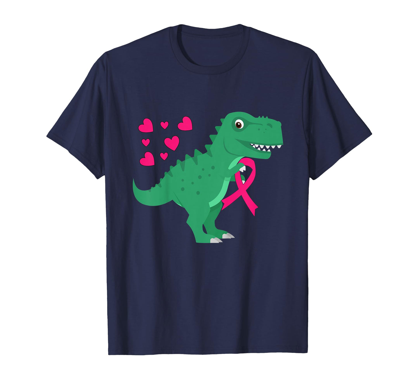 Kids Pink Ribbon T-Rex Shirt Breast Cancer Awareness Boys Toddler T-Shirt