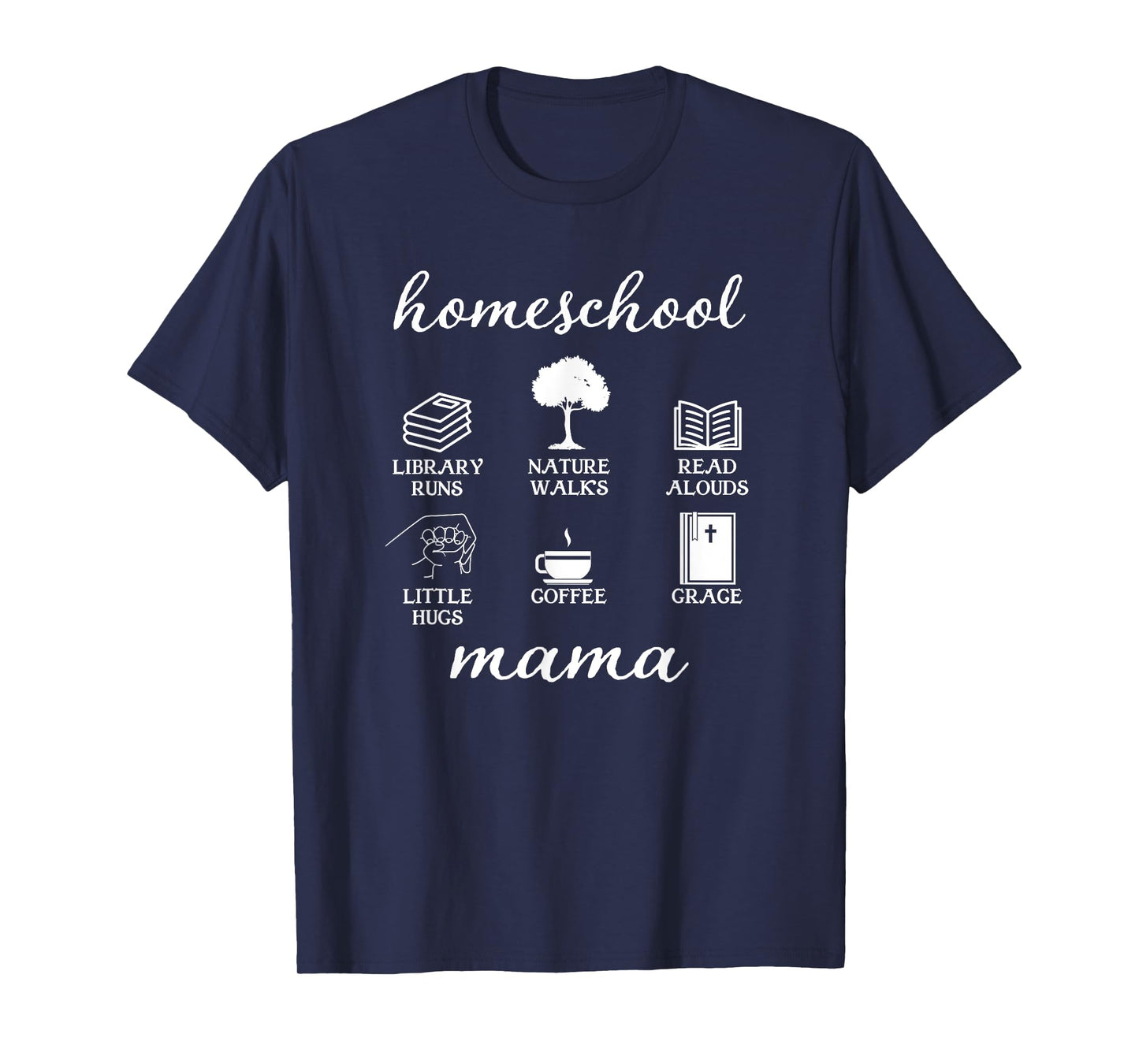 Homeschool Mama Library Runs Nature Walks Homeschooling Mom T-Shirt
