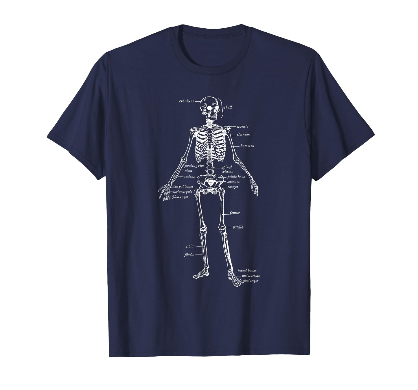 Skeleton Skeletal System Anatomy Names of Bones T-Shirt
