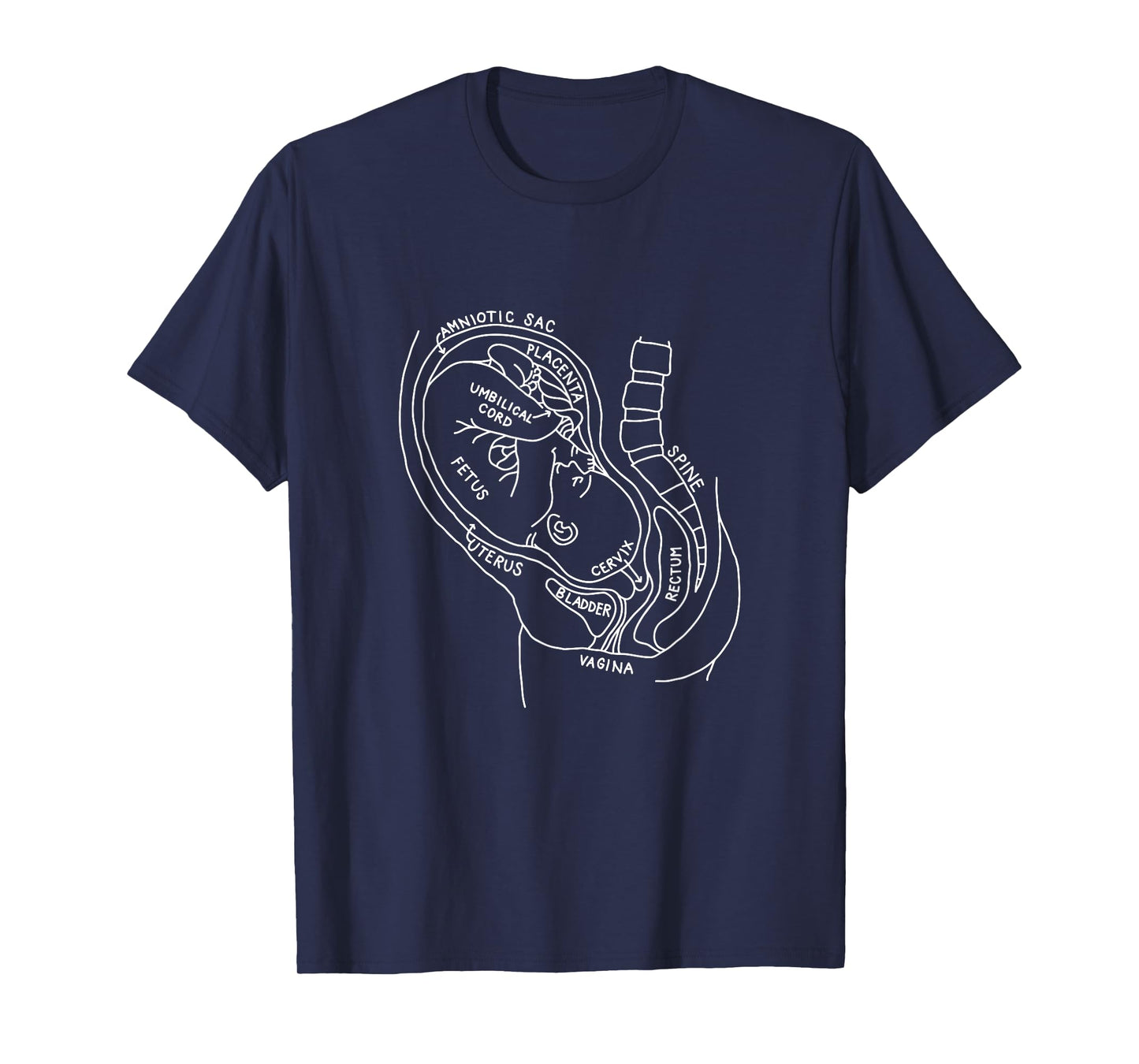 Pregnancy Anatomy Doula Midwife Mom Obstetrician OB GYN T-Shirt